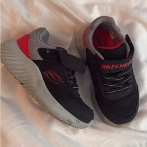 Skechers Kids Black and Gray Sneakers